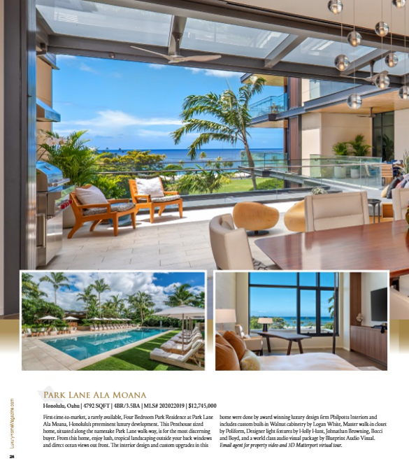 Pacific Luxury Living The Lifestyle Complement in Luxury Home